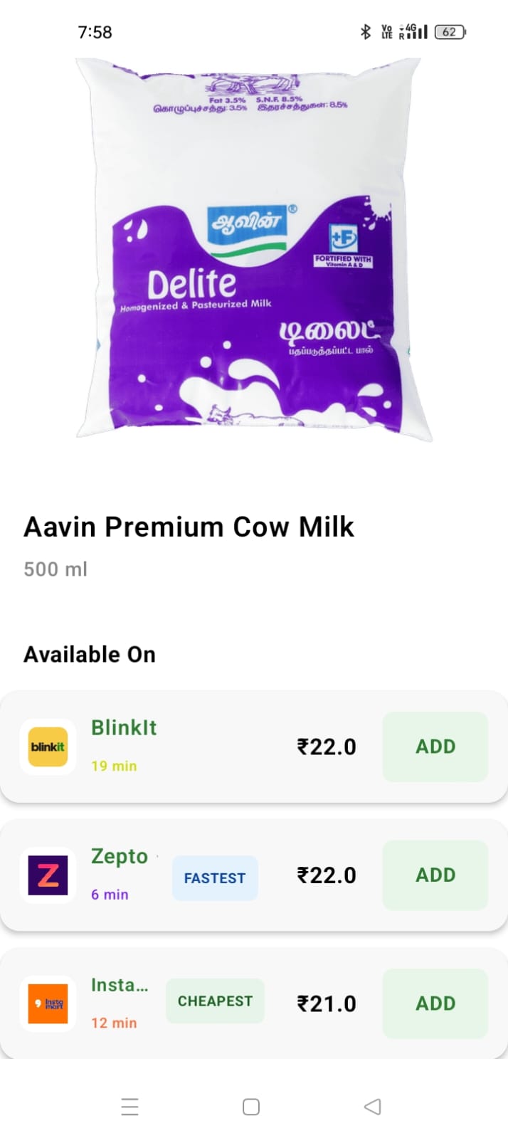 Price Comparison